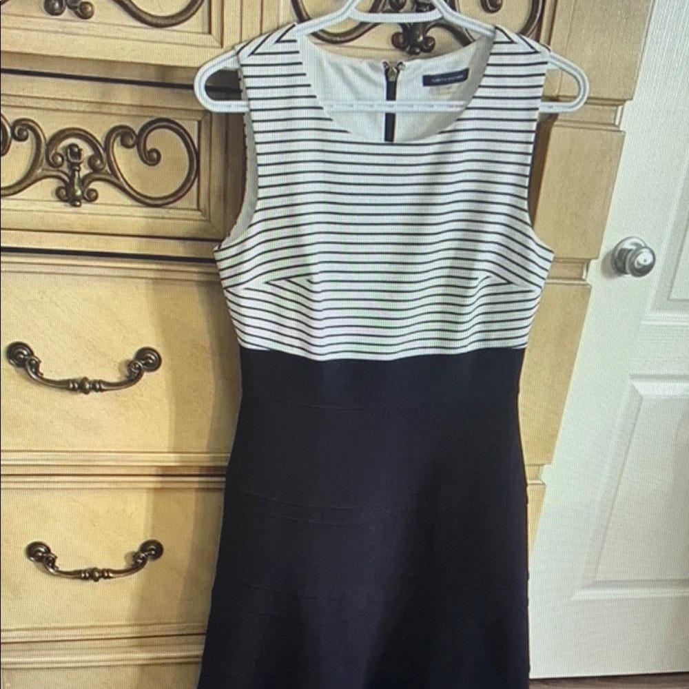 Black and White Striped Dress